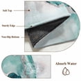thumbnail image 5 of Marble Turquoise Round Rugs for Living Room 3ft Modern Abstract Luxury Silver Texture Non Slip Circle Rug Washable Low-Profile Indoor Carpet for Bedroom, Dining Room, Bathroom, 5 of 8