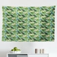 thumbnail image 1 of Jungle Tapestry, Pattern with Giraffe Leopard Toucan Elephant and Tropical Flora Childish Design, Fabric Wall Hanging Decor for Bedroom Living Room Dorm, 2 Sizes, Multicolor, by Ambesonne, 1 of 1