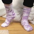 thumbnail image 4 of BambooMN Women's Girl Fuzzy Warm Fluffy Tie-Dye Colorful Fun Crew Socks - 2 Pairs, 4 of 7