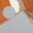 thumbnail image 4 of REGALWOVEN Alfombra de baño abstracta, tapete de baño suave, alfombras antideslizantes, alfombra de baño gruesa, absorción de agua, estilo artístico, naranja 16" x 24", 4 of 6