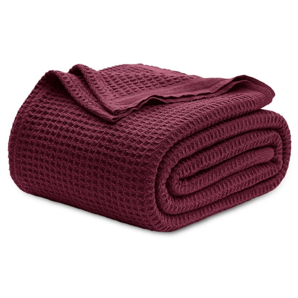 Manta Bedsure tamaño king, 100% algodón, tejido gofrado, 264 x 229 cm