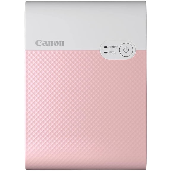 Canon SELPHY Square QX10 Portable Photo Printer, Wi-Fi Connectivity, USB Charging, Dye Sublimation Printing, 100 Year Print Life, Square Photo Paper, SELPHY Photo Layout App INTL Model (Pink)