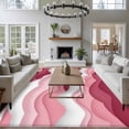 thumbnail image 3 of 5'x7' Area Rugs, Pink Ombre Indoor Outdoor Area Rug for Living Room Bedroom, Modern Geometric Abstract Art Moire Washable Bathroom Rugs Kitchen Floor Carpet Mats Home Decor Aesthetic, 3 of 8