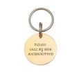 thumbnail image 6 of Anavia Stainless Steel Metal Round Name - Phone Number Birthday Holiday Christmas Engraved Dog Cat ID Tag, Gold, 6 of 10