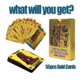 thumbnail image 2 of Juego de cartas SNALXEWD de 55 piezas con arte fantástico y lámina dorada, 2 of 7