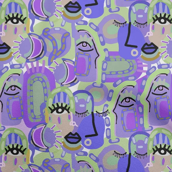 oneOone Georgette Viscose Purple Fabric Abstracts Sewing Craft Projects Fabric Prints By Yard 42 Inch Wide