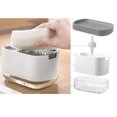thumbnail image 1 of 1 Uds. Dispensador de jabón para platos blanco para cocina, dispensador de jabón Premium 2 en 1 y soporte para esponja, dispensador con bomba de jabón, 1 of 5