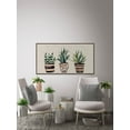 thumbnail image 3 of Three Plants II Floater Framed Painting Print on Canvas, 3 of 6