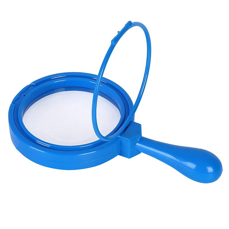 Poplock Magnifying Glass with Light, 5X Magnifying Lens, 2-Side Concave and Convex Magnifying Glasses for Close Work, Kids Class, Adults, and Gemstone