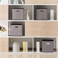 thumbnail image 4 of Enova Home Fabric Storage Bins Foldable Cube Organizer With Handles (Set of 4), 4 of 4