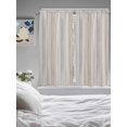 thumbnail image 3 of Bedroom Curtains 63 Inches length, Beige Window Treatment Curtain Drapes, Farmhouse Simple Abstract Striped Wooden Grain Rod Pocket Curtain Panels for Living Room Kitchen, 42"x63", 2 Panels, 3 of 7