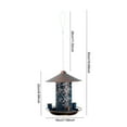thumbnail image 3 of Mauxuk Premium Iron Bird Feeder - Durable Hanging Outdoor Feeder with Hollow Pattern, Rustproof & Sturdy for Garden, Easy Refill & Weather Resistant, 7.09x7.09x19.69in, 3 of 6