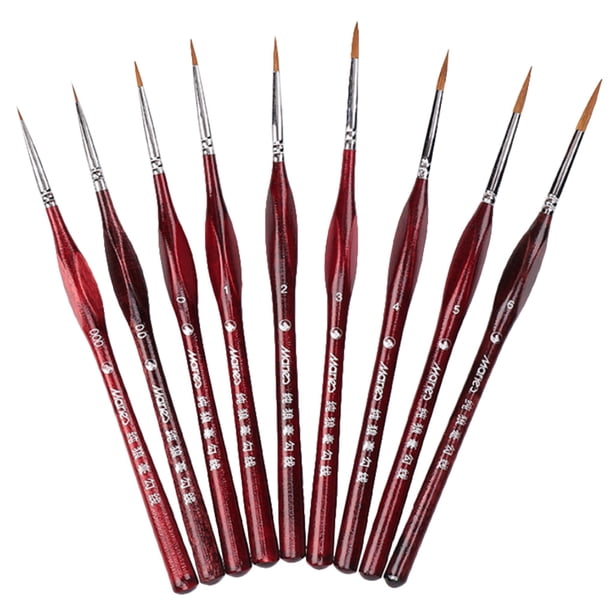 Juego de pinceles de pintura Nail Art Painting Liner Pinceles de dibujo Pintura de uñas Plumas de mango de madera, 7 piezas kenally EL4434-02B