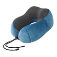 thumbnail image 3 of Almohada de viaje Almohada ergonómica de espuma viscoelástica para el cuello Funda extraíble y lavable Cómodo reposacabezas en forma de U Hebilla ajus Azul, 3 of 7