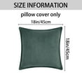 thumbnail image 6 of REGALWOVEN Striped Corduroy Decorative Throw Pillow Covers Pack of 2 Soft Cushion Pillow Cases for Couch Bed Sofa Home Decor Dark Green 18" x 18", 6 of 6