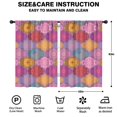 thumbnail image 2 of Blackout Kids Curtains,Boho Bohemia Flower Childrens Insulated Curtains Set Of 2,Bedroom Essentials,Toddler Room Decor 42"x63"(106x160cm), 2 of 4