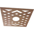 thumbnail image 2 of 38"OD x 9 7/8"ID x 3/8"T Chevron Wood Fretwork Pierced Ceiling Medallion, Walnut, 2 of 16