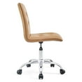 thumbnail image 3 of Modway Prim Ribbed Armless Mid Back Swivel Conference Office Chair, Tan, 3 of 5