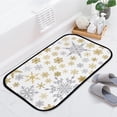 thumbnail image 4 of GZHJMY Bathroom Rugs Mats Non-Slip, Soft Microfiber Absorbent Bath Mats for Shower Bathtubs, Snowflakes Gray Brown Indoor Entrance Door Mats Bedroom Laundry 36”x24” Carpet Runner, 4 of 7
