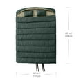 thumbnail image 3 of Ozark Trail 3C Double  Sleeping Bag, 82" (L) x 62" (W), Temp Rating +37℉/+3℃,  Polyester Outer, Green, 3 of 7
