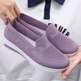 thumbnail image 5 of Deago Women's Slip on Loafer Shoes Breathable Mesh Casual Flat Shoes Low-Top Round Toe Knit Walking Sneakers, 5 of 9