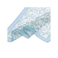thumbnail image 5 of INSPIRE CHIC Women's Floral Stripes Printed Square Scarves, Flowers Cotton Blended Gauze Headscarf Neckerchief Blue Green 58x58cm, 5 of 6