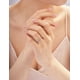 thumbnail image 4 of Alianza de boda IMOLOVE Moissanite de plata 925 con oro blanco de 18 quilates, 4 of 6