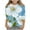 Multicolor-17, variant on Ugoldhm Girls Floral Printed Shirts Casual Crewneck 3/4 Sleeve Tops Fall Winter Undershirts