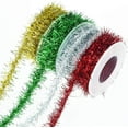 thumbnail image 1 of 4 Rolls Christmas Tinsel Ribbon Metallic Wire Garland Tinsel Wire Garland Christmas Metallic Tinsel Ribbon Glitter Tinsel Ribbon For Christmas Wedding, 1 of 5