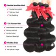 thumbnail image 4 of Hair Bundles YIBUSI 12A Brazilian Body Wave, 3 x 40 cm con frontal, 4 of 6