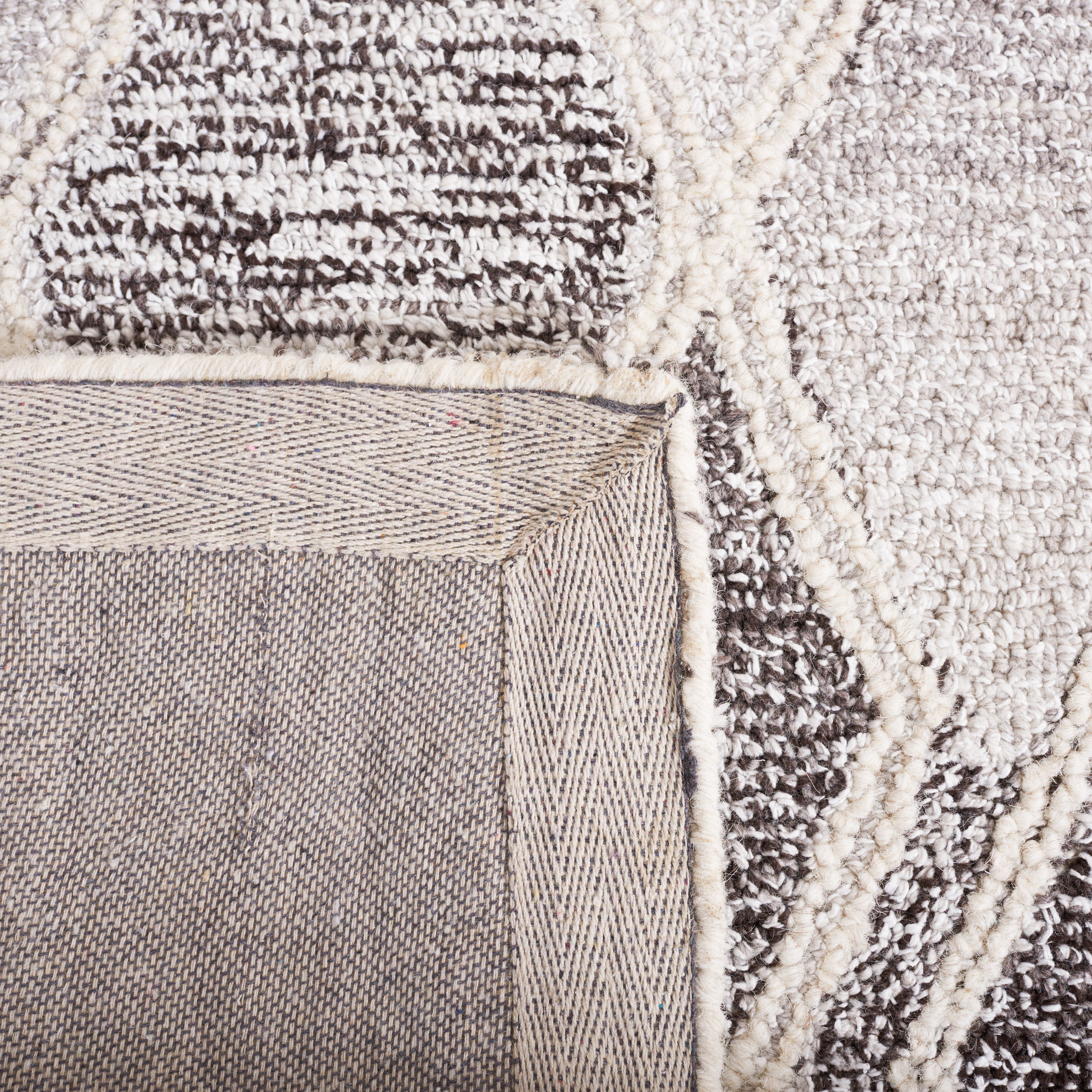 SAFAVIEH Abstract Malcolm Trellis Area Rug, Ivory/Gray, 6' x 6' Round