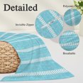 thumbnail image 2 of Turquoise Body Pillow Cover, Pillowcase Protectors with Zipper, Breathable Decorative Throw Pillow Case Cover, Modern Boho Vertical Striped Pattern Simple Pillow Shams for Couch Sofa 24x36Inch, 2 of 7