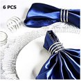 thumbnail image 2 of Napkin Rings, 6 Pieces of Metal Napkin Buckles for Wedding Dinner Birthday Table Decor （Silver）, 2 of 5