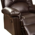 thumbnail image 4 of Benzara BM171428 41 x 35 x 35 in. Bonded Leather Rocker & Recliner, Red, 4 of 8