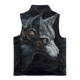 thumbnail image 5 of Uorisanigo Toddler Girls Boys Fleece Vest Fuzzy Full Zip Sleeveless Jacket Tech Wolf Print Outwear Waistcoat Lightweight Stand CollarTank Top for Kids Fashion Outfits Clothes, 5 of 7