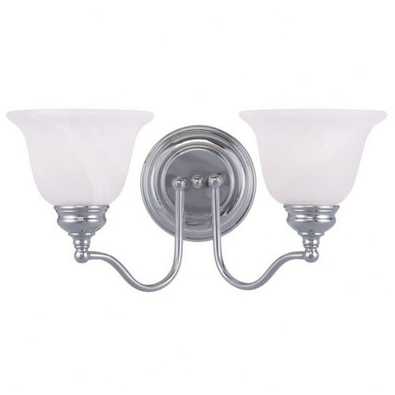 St George's Hawthorns 2 Light Bathroom Light in Traditional Style 15.25 inches Wide By 7.5 inches High-Polished Chrome Finish Bailey Street Home