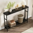 thumbnail image 4 of NEILA 5.9" Slim Sofa Table, 2 Tier Narrow Console Table with Adjustable Shelf, Space-Saving Behind Couch Table for Living Room, Entryway, Hallway, and Foyer,Black, 4 of 7