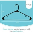 thumbnail image 3 of Royale Plastic Hangers 40 Pack - Black Plastic Hangers - Clothes Hanger With Hooks – Heavy Duty Space Saving Coat Hangers Ideal For Everyday Use For Tops, Skirt, Dress, Shirts, Pants (40 Pack, Black), 3 of 9