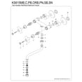 thumbnail image 6 of Kingston Brass KS615ORB Kingston Double-Handle Wall Mount Bathroom Faucet, Oil Rubbed Bronze, 6 of 8