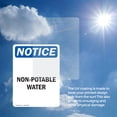 thumbnail image 6 of (2 Pack) Non-Potable Water OSHA Notice Sign 18 Inch X 24 Inch Vinyl Label Decal Sticker Weather Resistant, UV Protected for Workplace, Business, and Construction Site, Made in the USA, 6 of 7