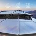 thumbnail image 4 of MELLCOM 10'x13' Hardtop Gazebo with Polycarbonate Double Roof and Aluminum Frame for Garden, Patio, Lawns, 4 of 7