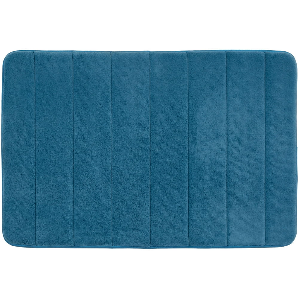 Mainstays Performance Memory Foam Bath Mat, Cool Water, 20" x 30"