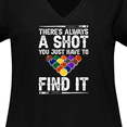 thumbnail image 4 of Inktastic Billiards Game Pool Player Women's Plus Size V-Neck T-Shirt, 4 of 5