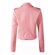thumbnail image 3 of Mujeres De Moda Slim Chaqueta De Cuero Abrigo, 3 of 6