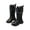 Black, variant on Gpaecead Girls Ornamental Buckle Zipper Long Boots Solid Color Princess High Top Faux Leather Boots British Style Student Soft Sole Casual Boots White