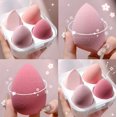 thumbnail image 2 of Makeup Sponge Set Plastic Box Sponge Set Makeup Puff With Holder Soft Sponge (4 sponges, Pink), 2 of 5
