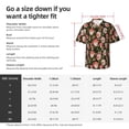 thumbnail image 6 of Lsque Edgehog and Mushrooms pattern Hawaiian Shirt for Men, Unisex Summer Beach Casual Short Sleeve Button Down Shirts-3X-Large, 6 of 9