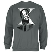 Malcolm X More Light Quote Mens Sweatshirt Charcoal MD
