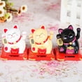 thumbnail image 3 of Waving Cat Ornament Safe Decorative Stylish Japanese Lucky Cat Solar Powered for Office, 3 of 7