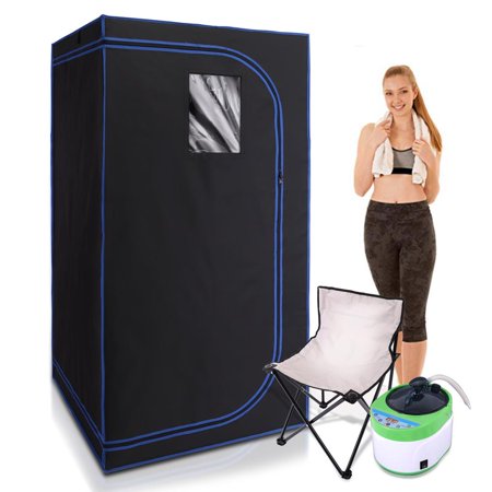 SereneLife SLISAU35BK - Portable Steam Home Sauna - Personal In-Home Detox Spa Steam Therapy Heated Sauna